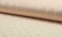 Luxury DIMPLE STARS Cuddle Soft Fabric Material - ECRU